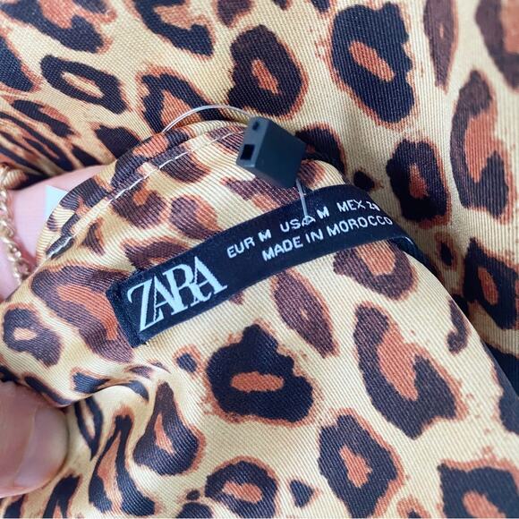 Zara Satin Effect Printed Chain Strap Cami - Picture 5 of 13